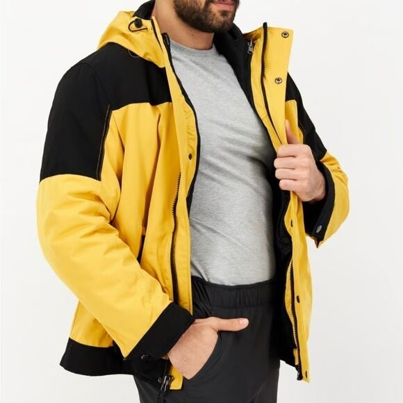 NWT Club Room Men Hooded Long Sleeve Parka Jacket, Yellow XXL jacket, coat - Picture 7 of 15